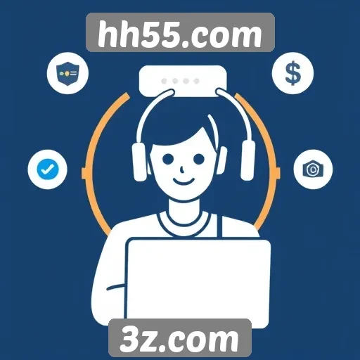 Visão geral das funcionalidades de suporte ao cliente no hh55.com