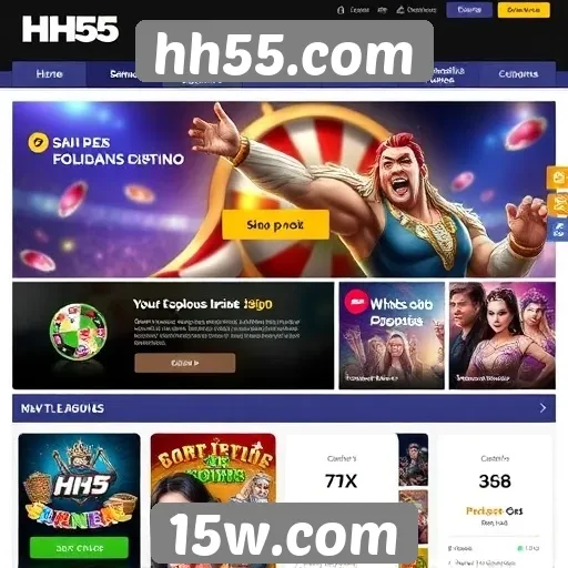 Destaque para promoções e bônus oferecidos no hh55.com